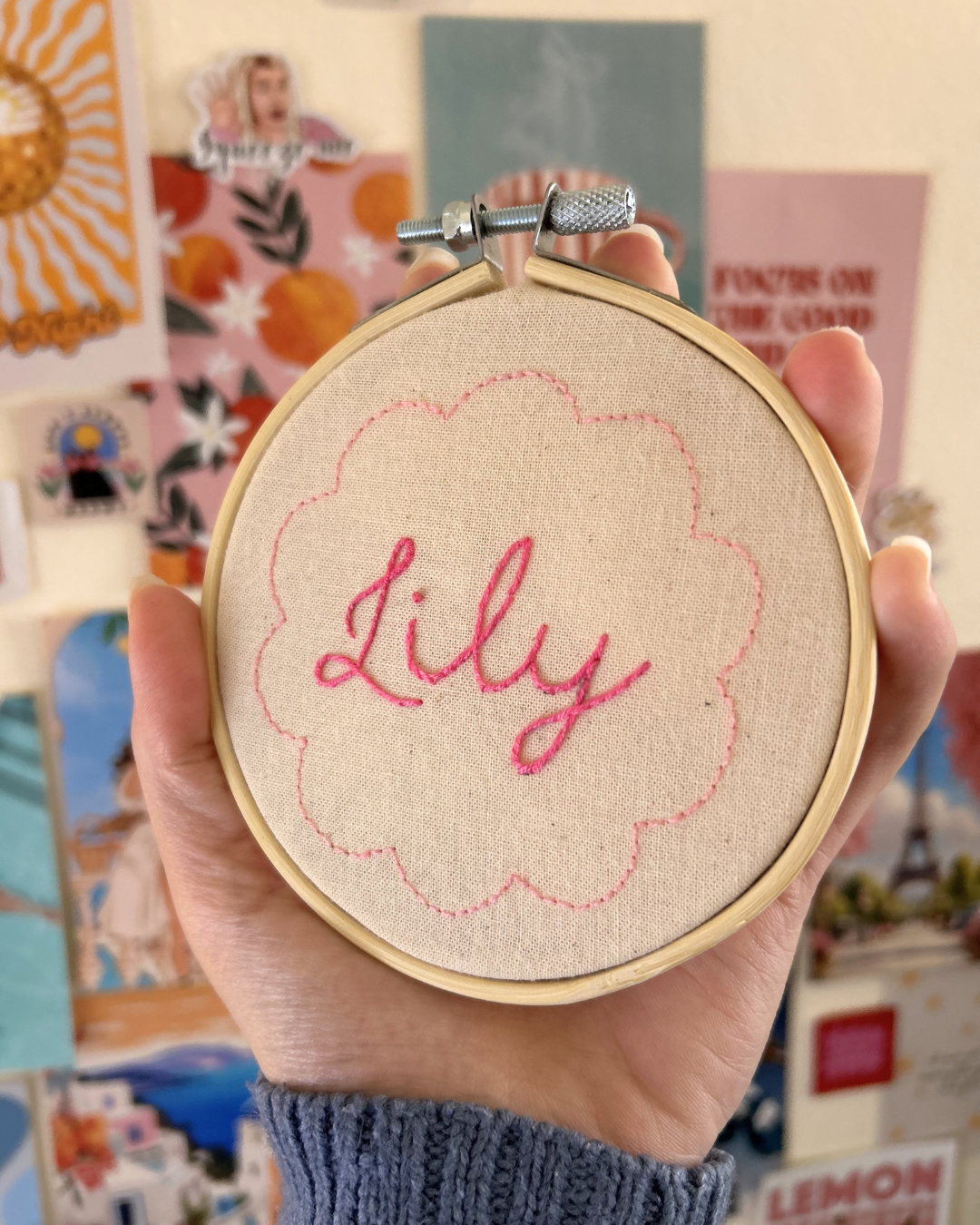 Personalised Scallop Name Hoop