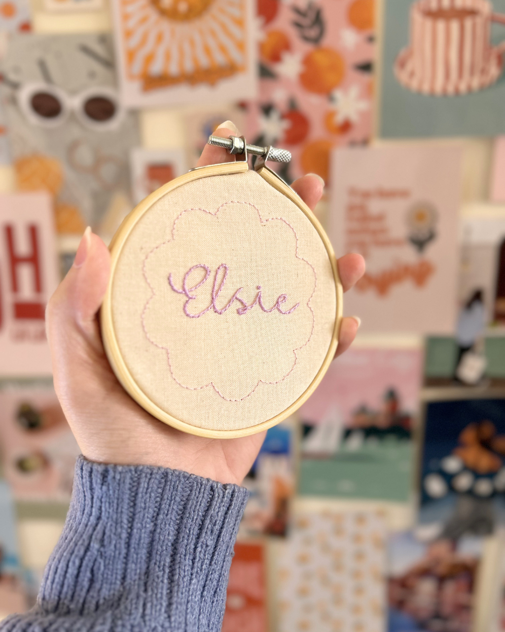Personalised Scallop Name Hoop