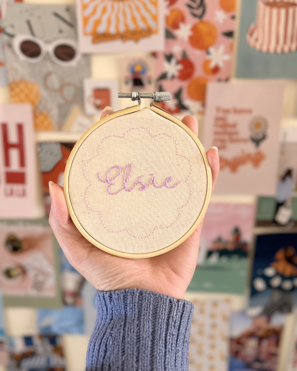 Personalised Scallop Name Hoop